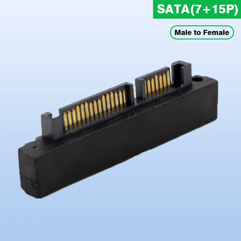 

22Pin Right Angle UP 90 SATA Adapter Male to Female 7+15 Pin Serial ATA Extension Adapters Connector Converter SATA Interface