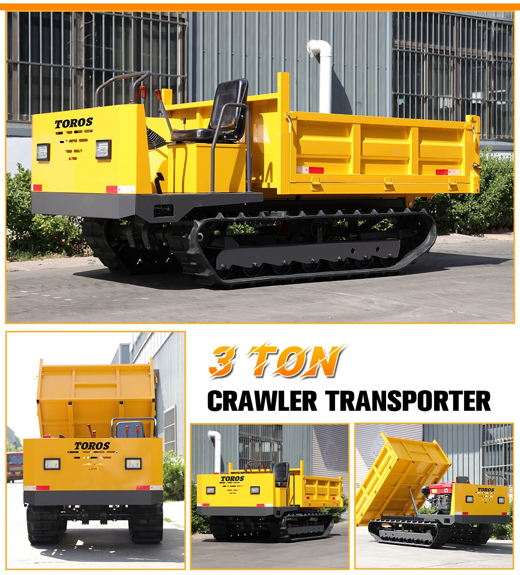 TOROS OEM ODM Personalisierter Raupentransporter Mini-Dumper Anpassbarer Hydraulischer Kipper für Kleinbetriebe – Detail 9