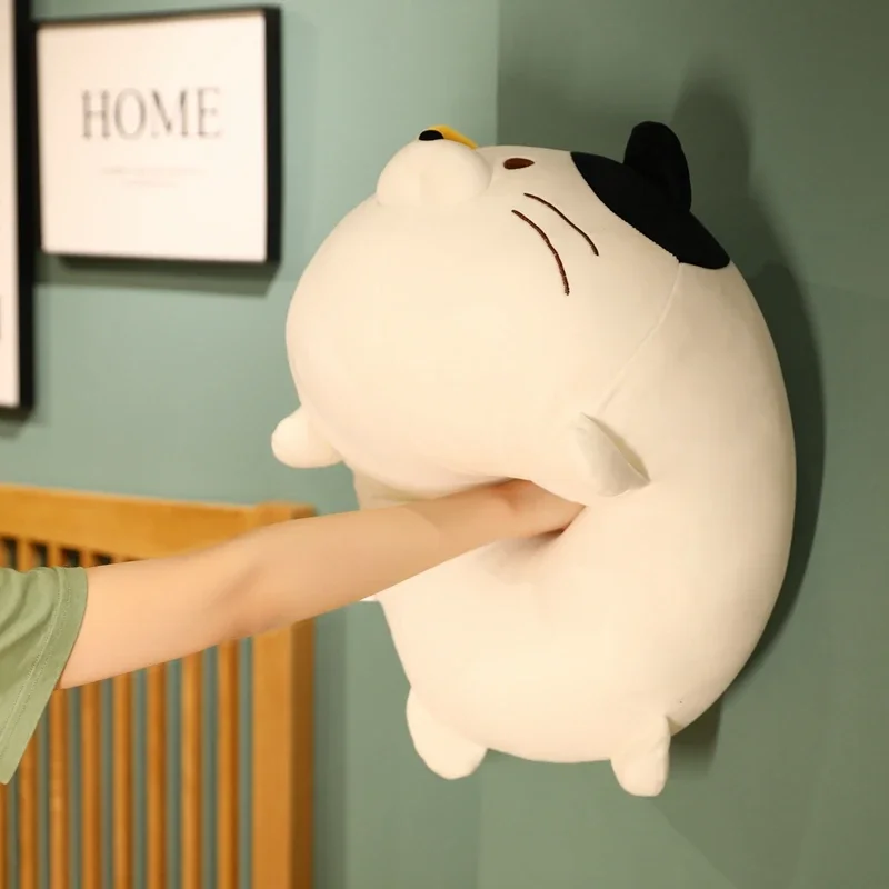 일본 스타일 뚱뚱한 고양이 봉제 인형 장난감, 동물 부드러운 포옹 베개 봉제 고양이 인형 방 장식, 어린이 여아용 세탁 가능 선물, 60cm