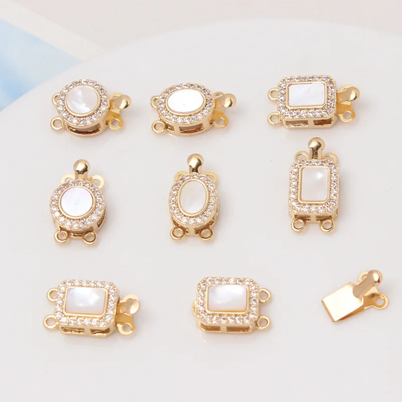 2Set Metall Schichtung Verschlüsse Armband Verschlüsse Für DIY Halskette Separator Stecker Schmuck Machen Zubehör Liefert Handwerk