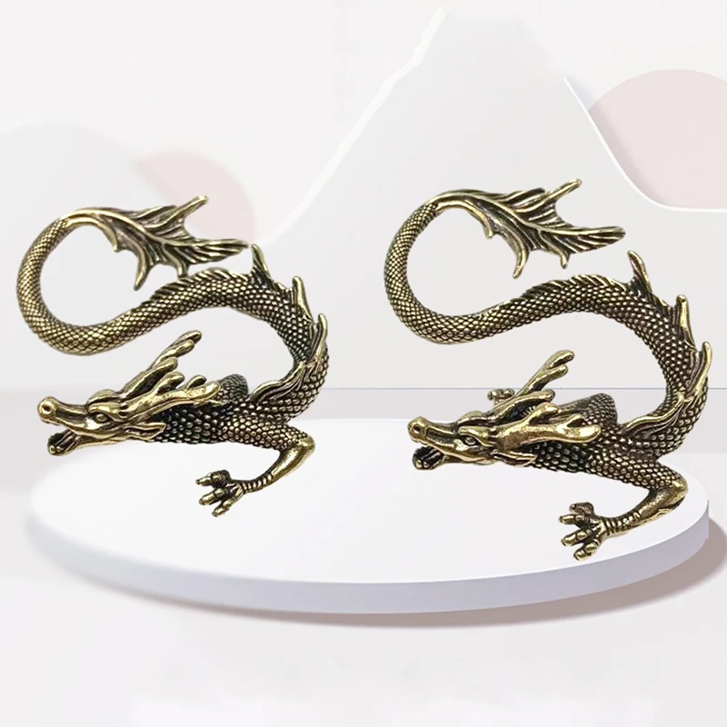 Ottone Antico Drago Scuro Signore Soldati Desktop Miniature Figurine Ragazzo Regali Gioco Mobile Garage Kit Decorazione