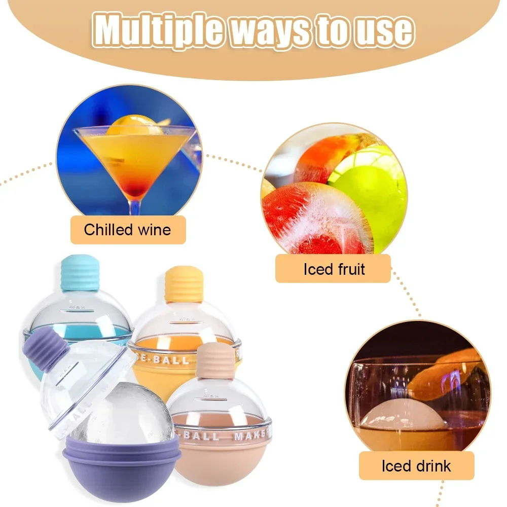 1pc Frozen Ice Ball Mold Whiskey Macaron Ice Cube Mold for Homemade Large In Kitchen Silicone Tray Kitchen Accessories