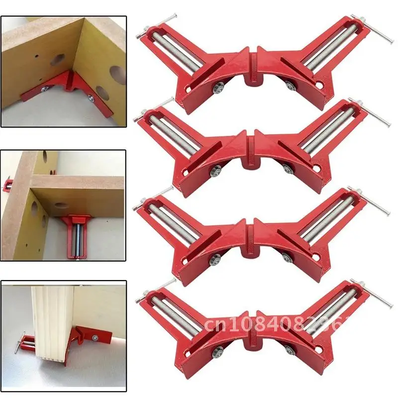 

New 4pcs 90 degree Right Angle Clip Picture Frame Corner Clamp 100MM Mitre Clamps Corner Holder Woodworking tool Multifunction