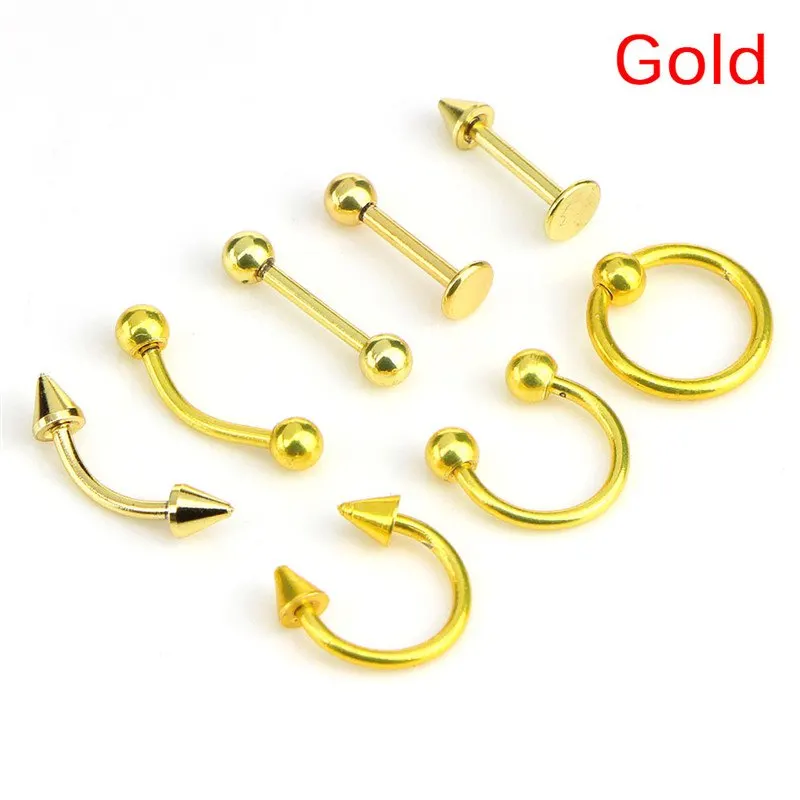 8Pcs/Lot 16G Anodized Stainless Steel Body Jewelry Helix Piercing Ear Eyebrow Nose Lip Captive Rings Titanium piercing jewelry body piercing earrings ear piercing jewelry metal jewelry body piercing jewelry body jewelry