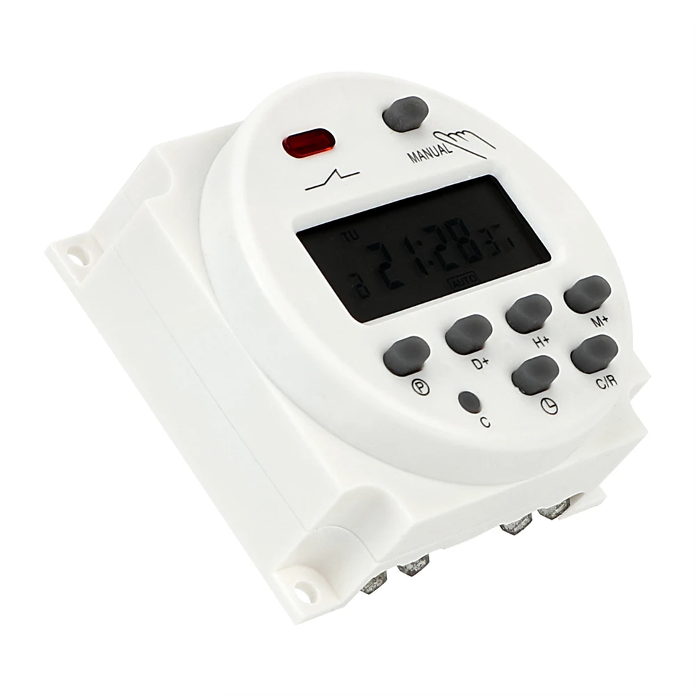 

Daily Weekly Programmable Timer Digital LCD Electronic Time Control Switch AC 220-250V