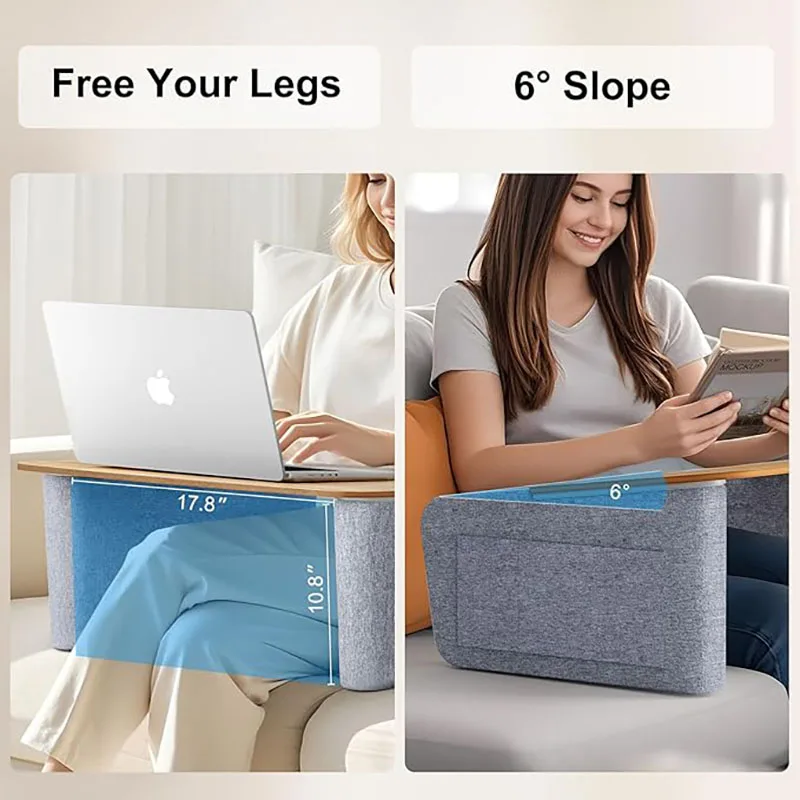 HPERGO Ergonomic Comfortable Removable Bed Table Laptop Desk Bed Table Desk Reading Pillow for Lap With Tablet laptop laptop stand