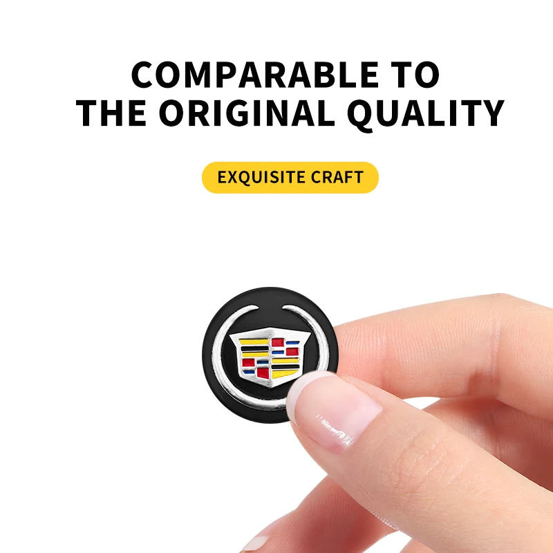 21mm/25mm 자동차 리모컨 키 알루미늄 로고 스티커 (캐딜락 에스컬레이드, 드빌, DTS, ATS, BLS, CT4, CT6, CTS, EXT, SLR, SRX, XLR, XT4, XT5 용)
