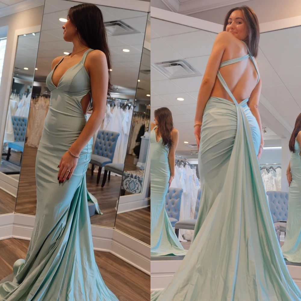 Satin Pleat Quinceanera Column V-neck Bespoke Occasion Dress Floor Length satin pleat quinceanera ball gown off the shoulder bespoke occasion dress floor length