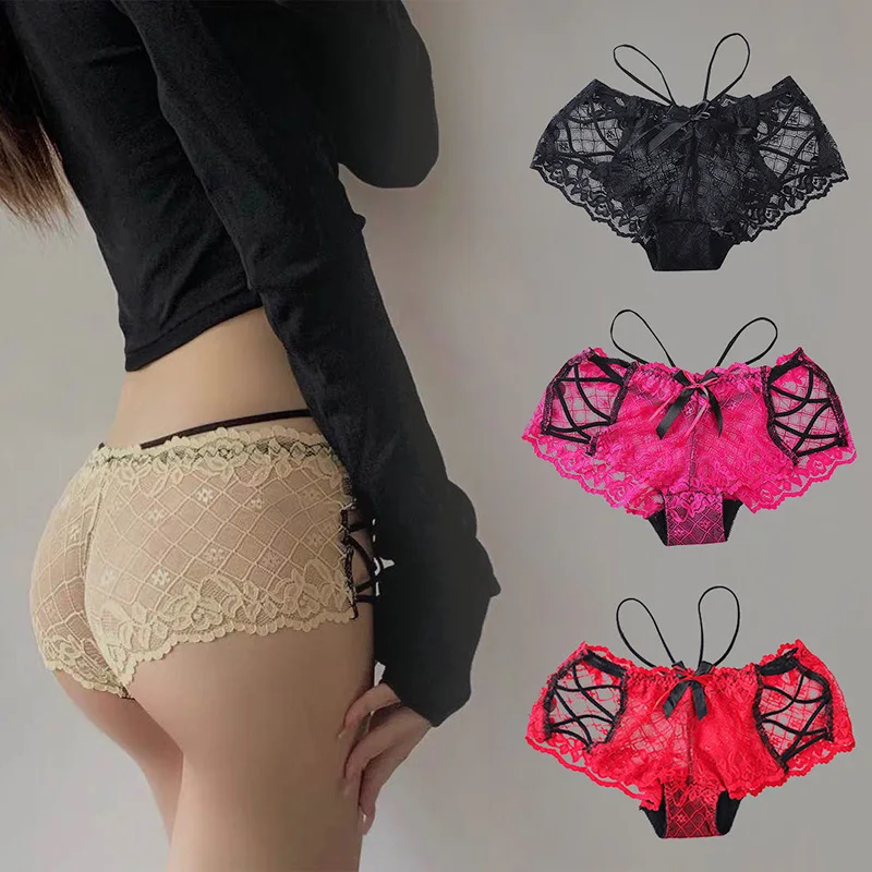 

Women's Underwear Sexy High Waist Lace Panties Briefs Fashion Seamless Hollow Out Underpants Female Lingerie