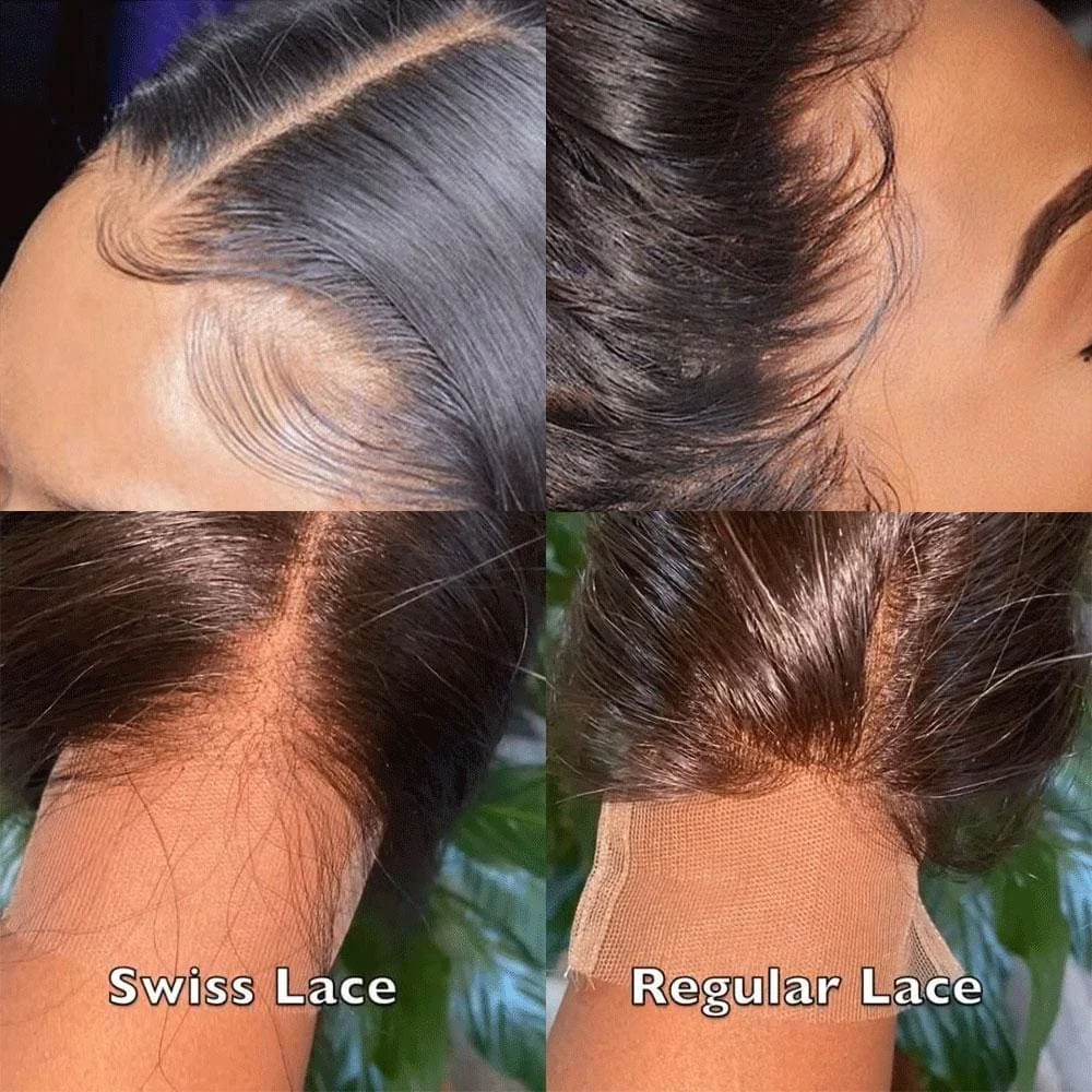 Real Full Lace Wig Straight Human Hair Wigs Black Women Natural Brazilian HD Transparent Lace Frontal Wig Pre Plucked Remy