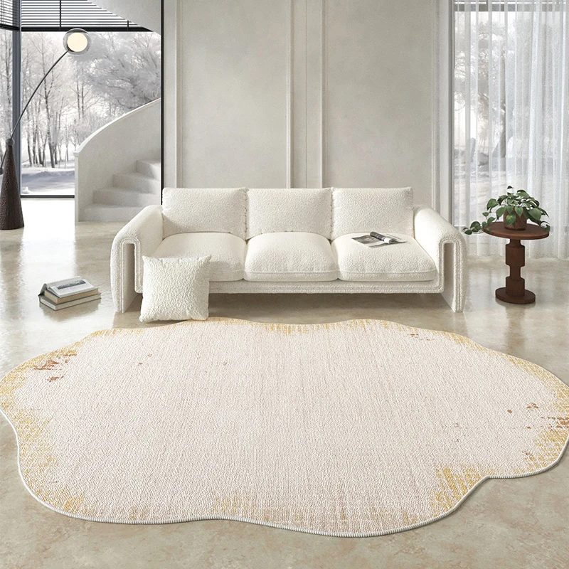 

Living Room Wabi Sabi Irregular Carpet High End Light Luxury Bedroom Bedside Non Slip Carpets Sofa Special Shaped Waterproof Rug