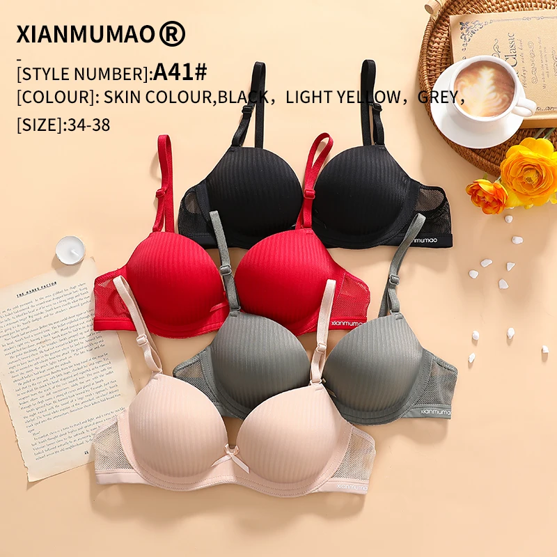 Baqiya Xianmumao women's invisible seamless one piece bra chest less small  chest wrapped look bigger receive breast A34 - AliExpress