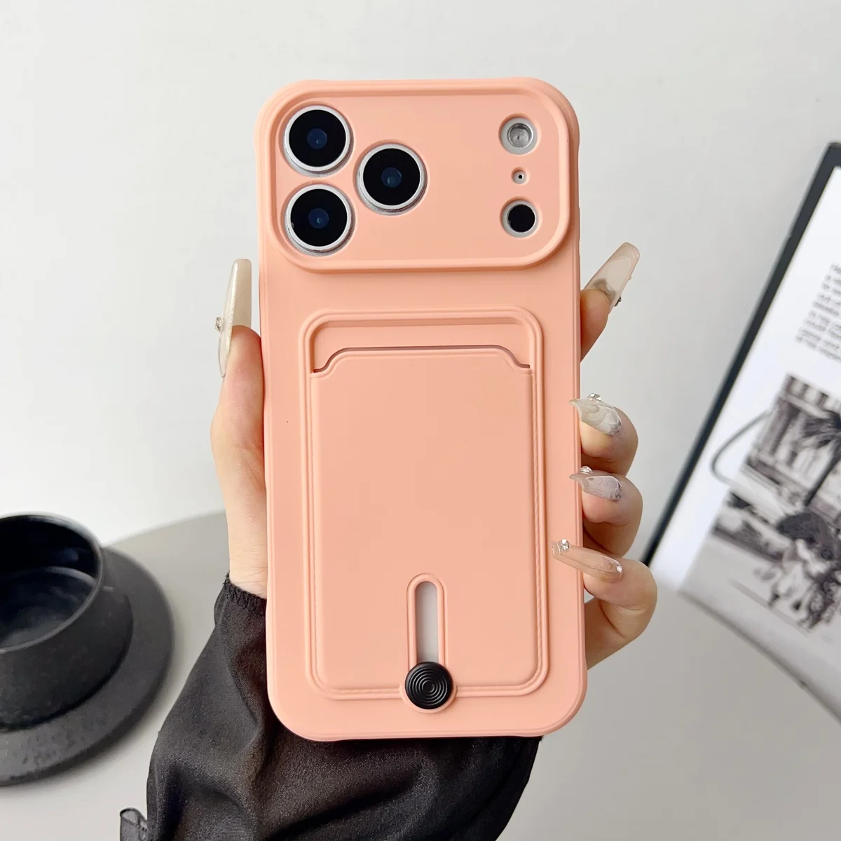 Slim Shockproof Silicone Wallet Phone Case with Card Holder