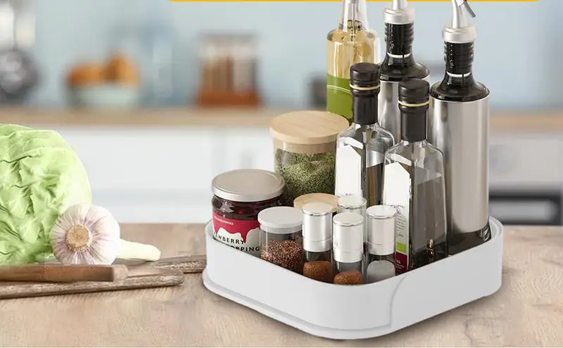 Rotating Spice Organizer Spice Rack Carousel Organizer Multi Functional Revolving Kitchen Organizers For Cupboard Kitchen tool
