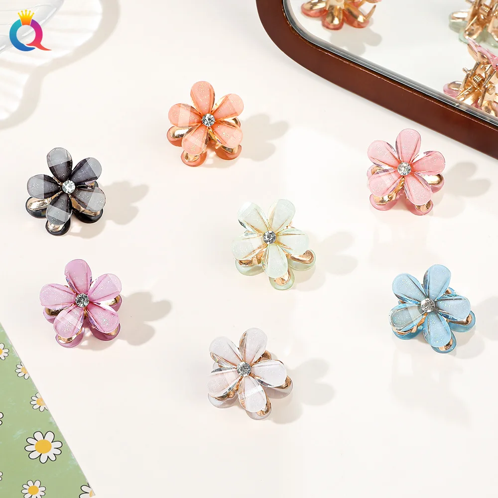 Niedliche Metall-Blumen Kleine Haarklammern für Frauen und Mädchen Haarspangen Haarclips Barrettes Accessoires Kopfschmuck Haarschmuck – Detail 4
