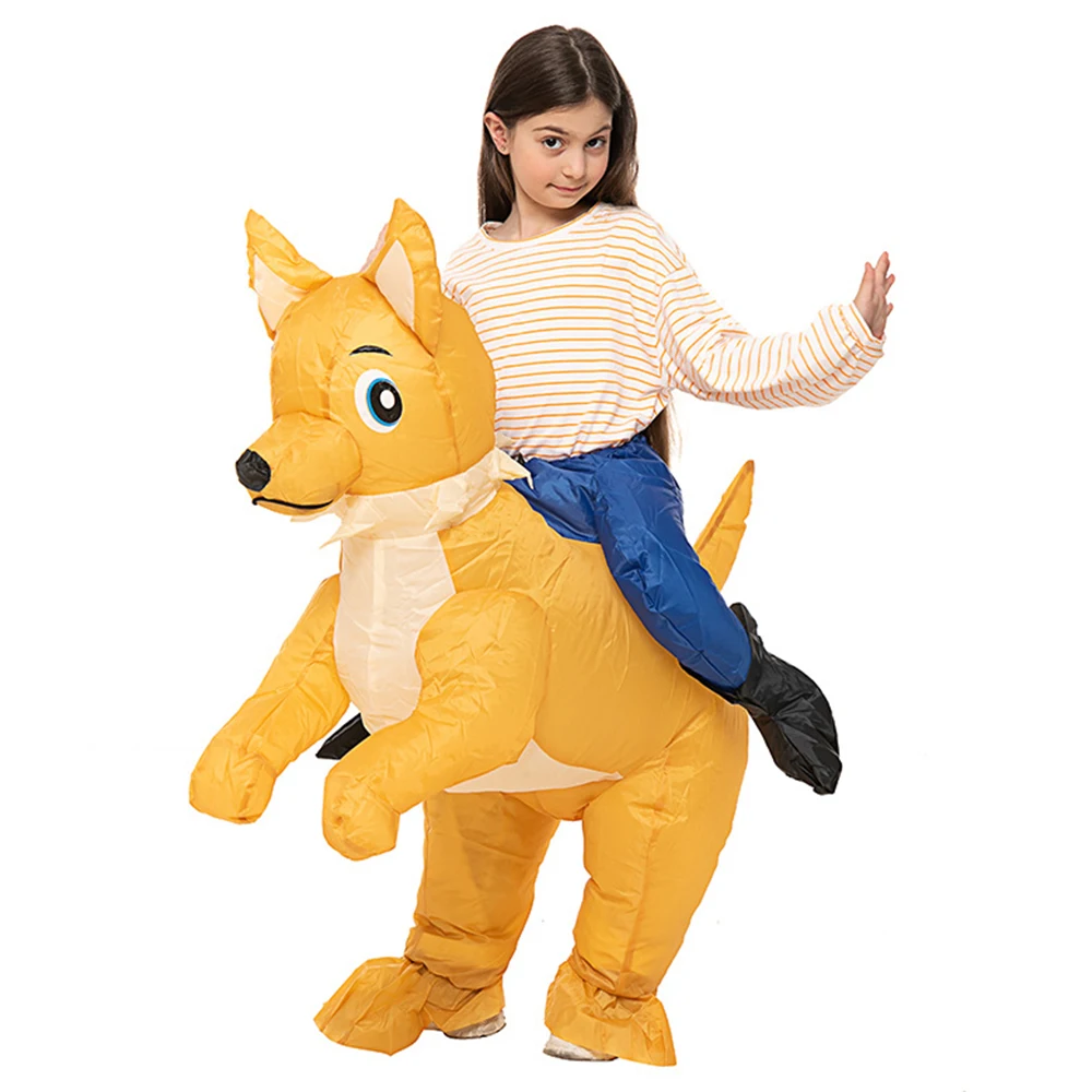 ABOOFAN Inflatable Big Yellow Dog Costume for Kids Children Performance  Funny Cosplay Suit Halloween…See more ABOOFAN Inflatable Big Yellow Dog