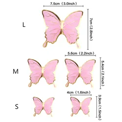Elegant Butterfly Cake Toppers - Decorative Flags - 1 pc or set (Pink Swallowtail)