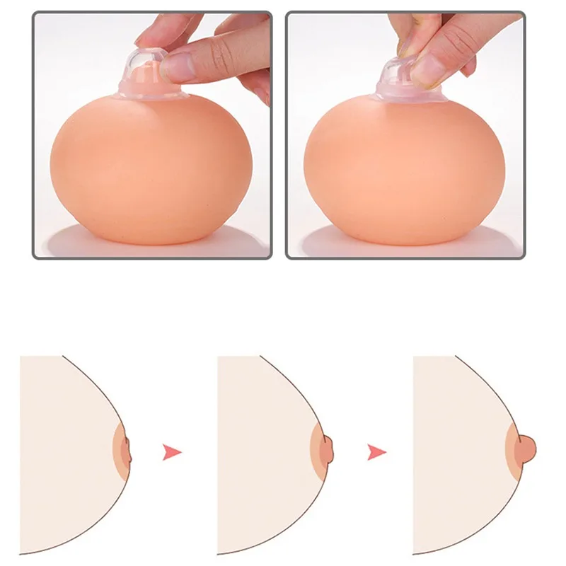 Nipple Sucking Corrector Soft Silicone Nipple Corrector Nipple Suckers Suction Aspirator Puller Flat Inverted Retraction Treatment Redress