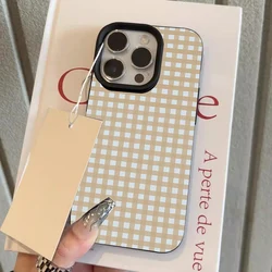 Elegant Lychee Texture Striped Grid Silicone Phone Case - iPhone 15 Plus (1)