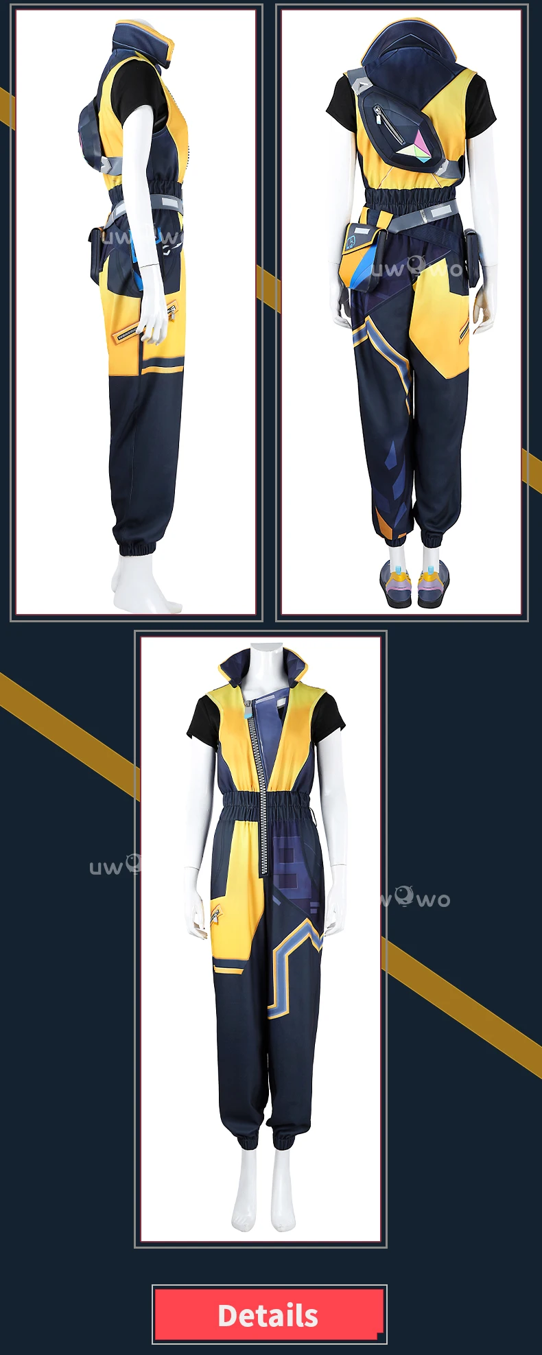 Game Valorant Waylayy Cosplay Kostüm Halloween Anzug XS-3XL 4