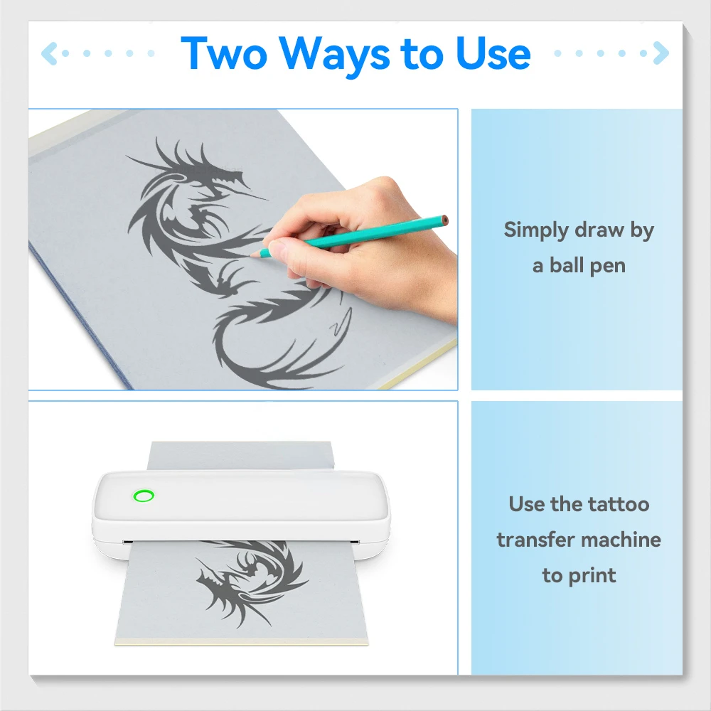 10Pcs A4 Tattoo Transfer Paper 4 Layers Carbon Thermal Stencil Tattoo Paper Copy Paper for Tattoo Transfer Machine Accessories