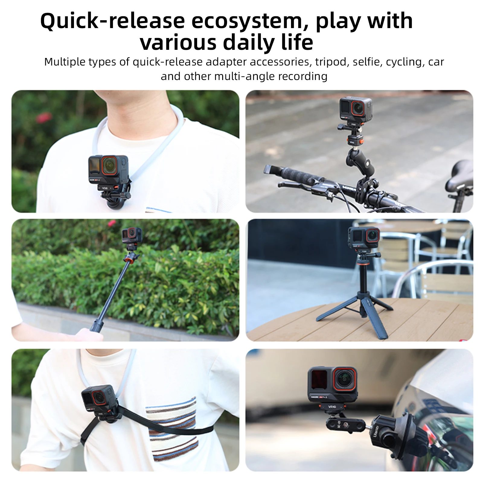 AMagisn Magnetic Quick Release Mount For Ace Pro 2 / X5 Composite Plastic Material Mount Insta360 X5 Accessories I.189199394 - View #3