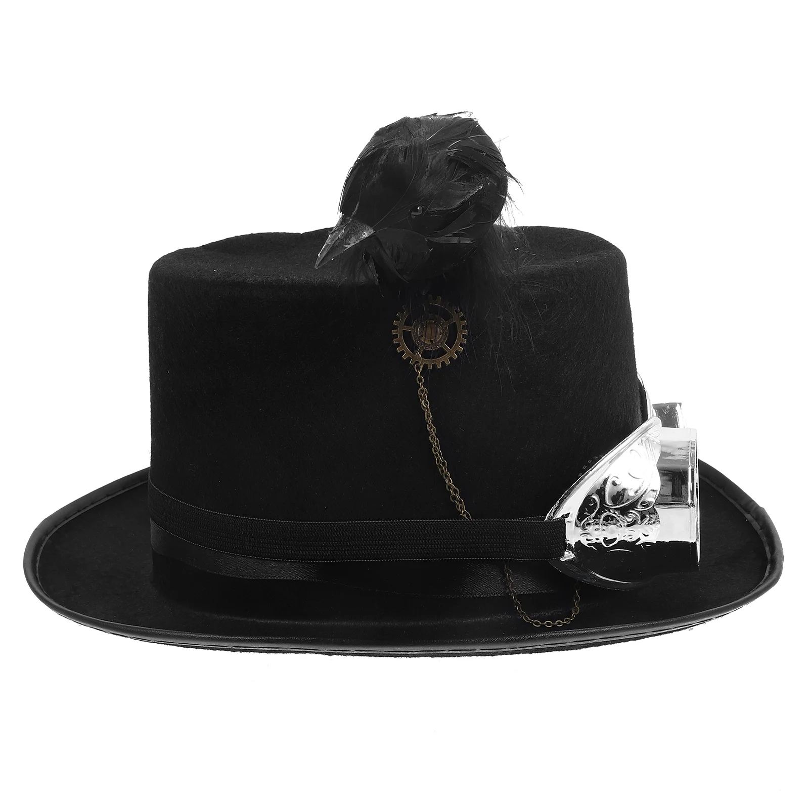 

Costumes for Men Halloween Animal Cosplay Halloween Steampunk Magician Black Top Hat For Adult Kids Clothing Cosplay Party Cap