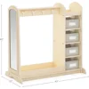 Children's Wardrobe, Children's Clothing Storage Wardrobe, with Mirrors and Shelves, Armor with Bottom Tray, Children's Wardrobe 2