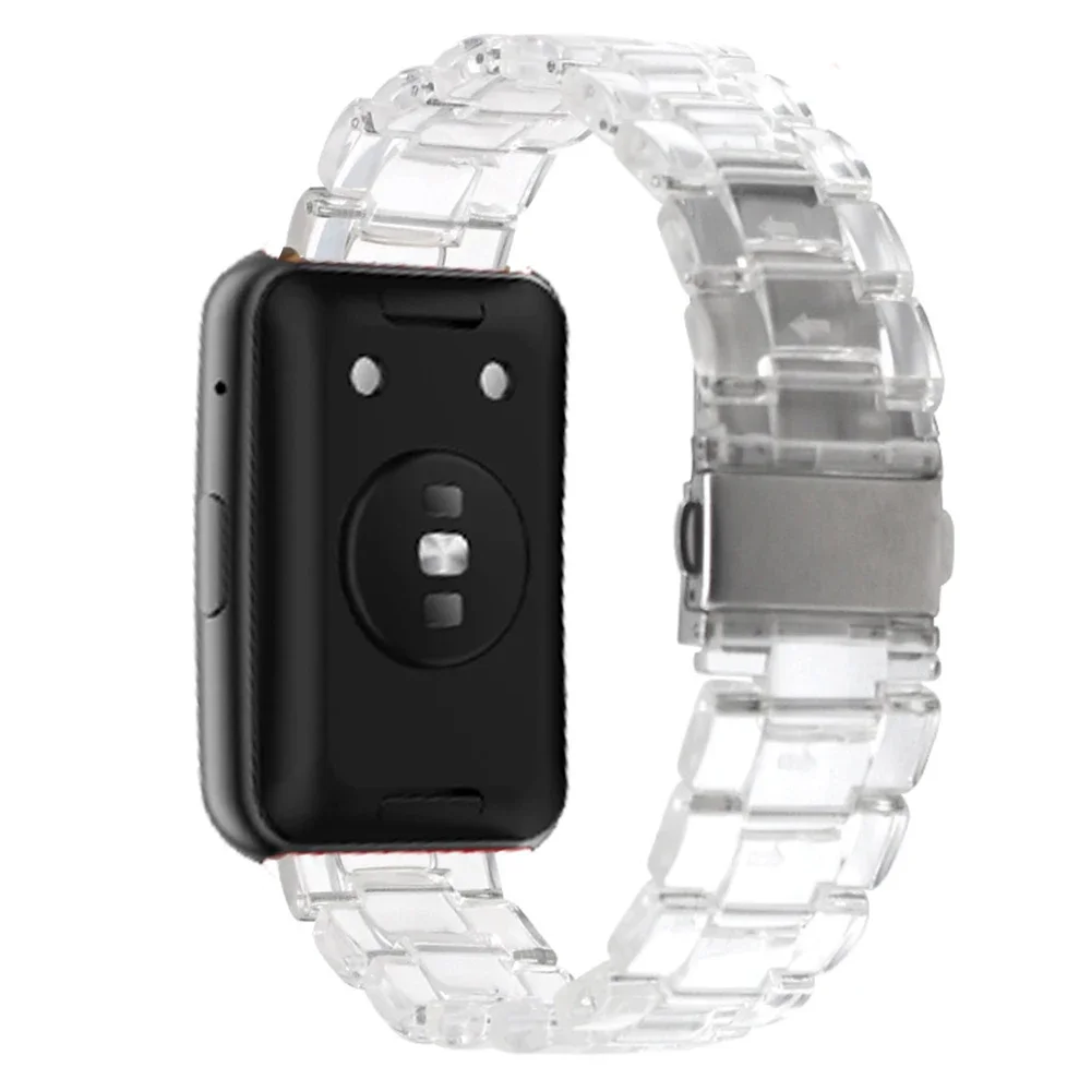 Elegant Transparent Resin Watch Band Strap with Connector