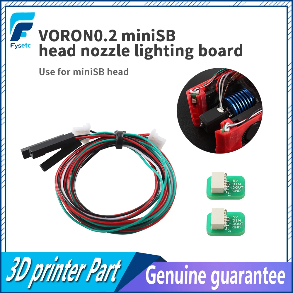 

VORON 0.2 Nozzle LED Lighting Board 5V Mini SB Head Hotend Lamp for Voron 0.2 Mini Stealthburner Extruder 3D Printer Accessories