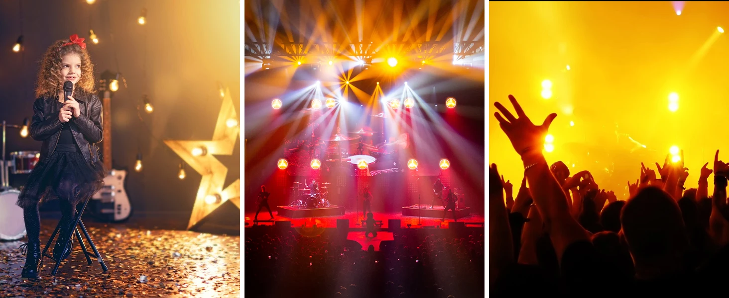 Datewink 2/4Pcs 90W Golden COB LED Par Light With RGB Strip Retro Stage Lighting Effect DMX For DJ Disco Party Wedding Nightclub