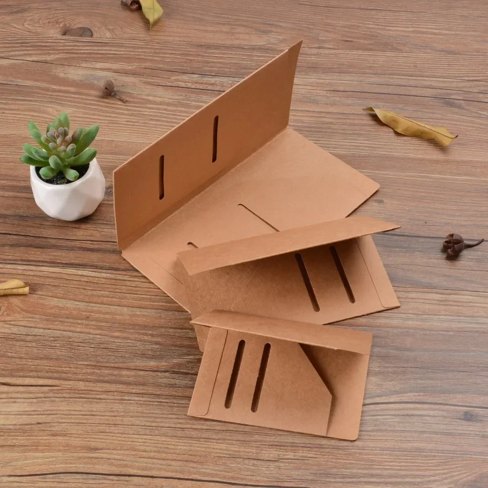 Moterm 크래프트 종이 파일 홀더 여행자 노트북 액세서리 빈티지 레트로 카드 포켓 스토리지 표준/포켓/여권