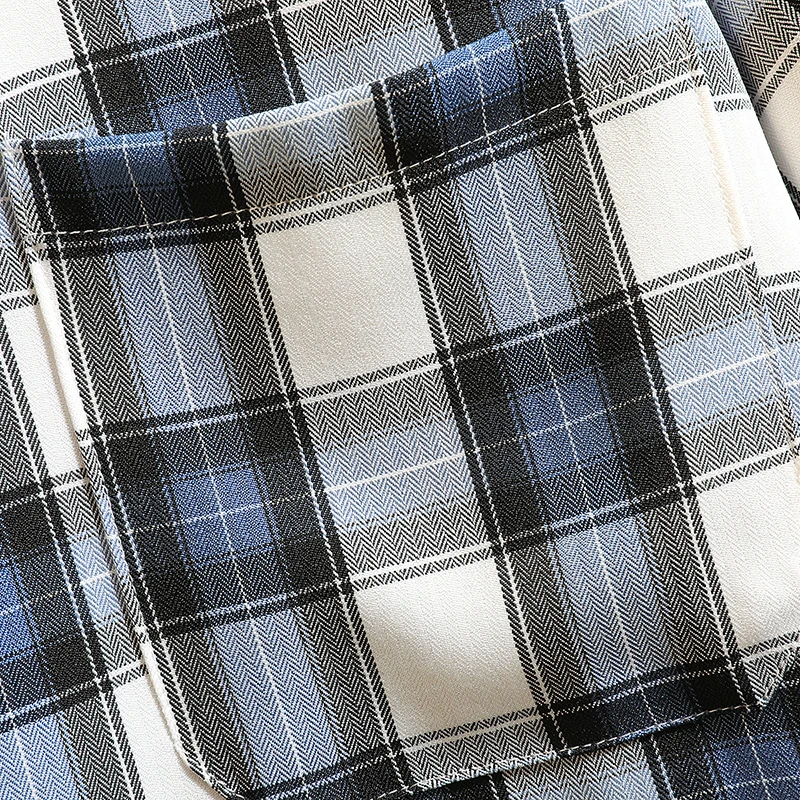 New Fashion Plaid Shirt Men Summer Casual Short Sleeve Shirts Men\'s Loose Beach Hawaiian Tops Blouse