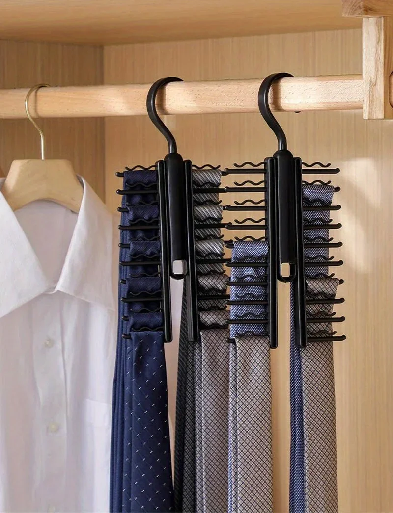 Large Cap Tie Storage Hange Capacity Bow Clip Scarf Belt Hanging RackTie Belt Display Holder Wardrobe Household High Capacity_voghion.com