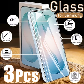 3 pezzi di vetro protettivo 9H per Samsung Galaxy S26+ S 26 + Plus S26 HD Protezione per schermo in vetro temperato Pellicola frontale anti-impronta