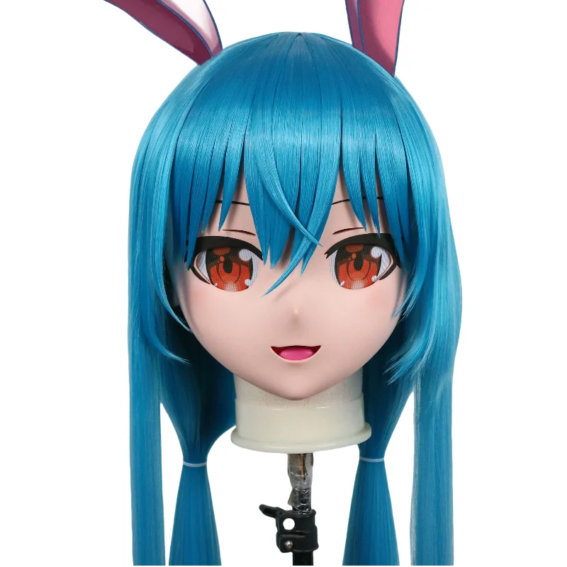 

(C010) Customized Full Head Mask Crossdressing with Backshell Silicone Anime TōhōProject Seiran Kigurumi Mask Cosplay