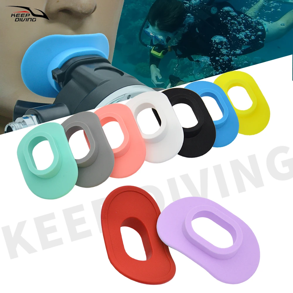 Scuba Diving Mouthpiece Scuba Diving Regulator Mouthpiece Lips Cover Silicone Snorkel Mouthpiece Lip Protective Cover Underwater Breathing Accessories