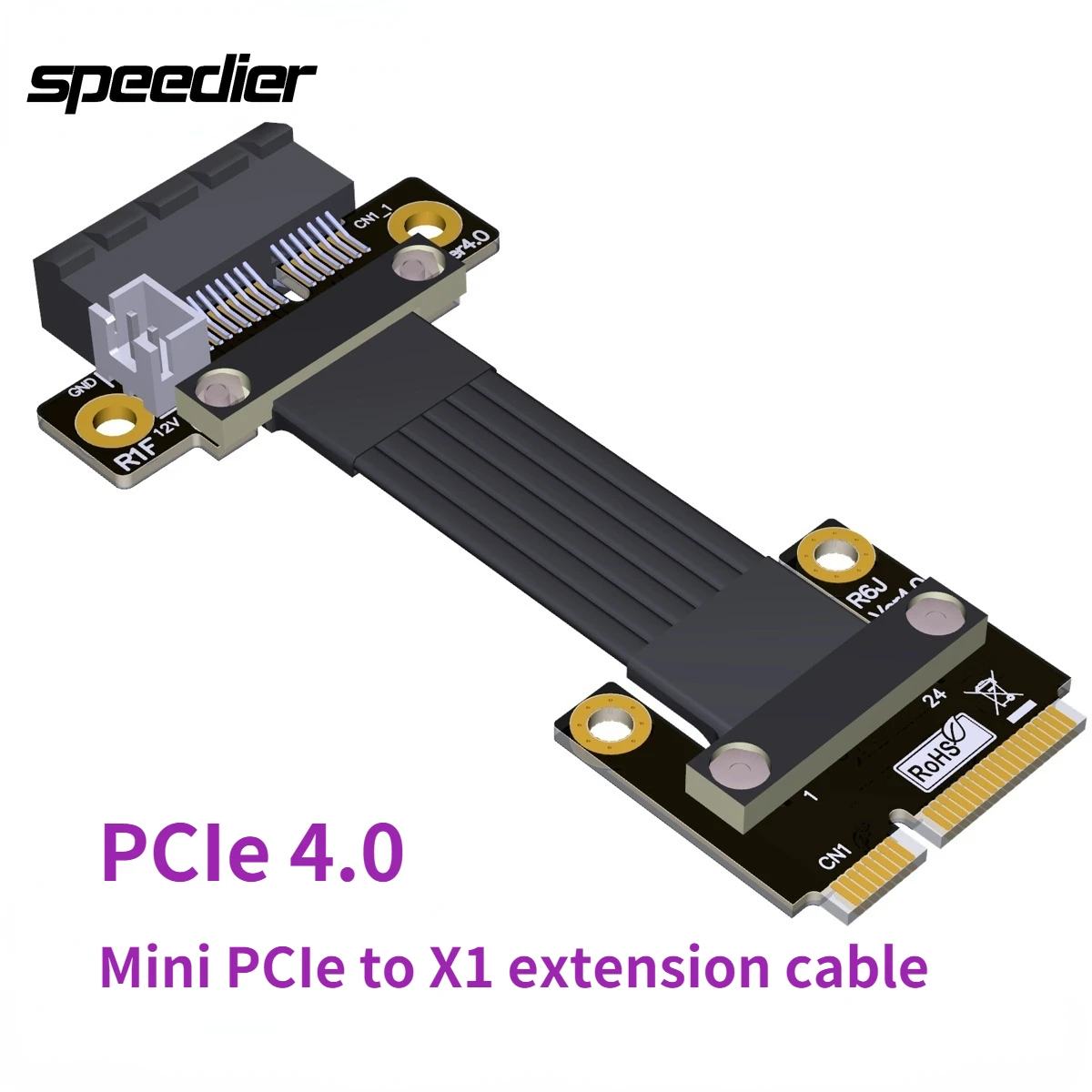 

PCIe 4,0 Удлинительный кабель Mini PCI Express к адаптеру X1, беспроводной сетевой адаптер, Удлинительный шнур mPCIe 1X слот Gen4