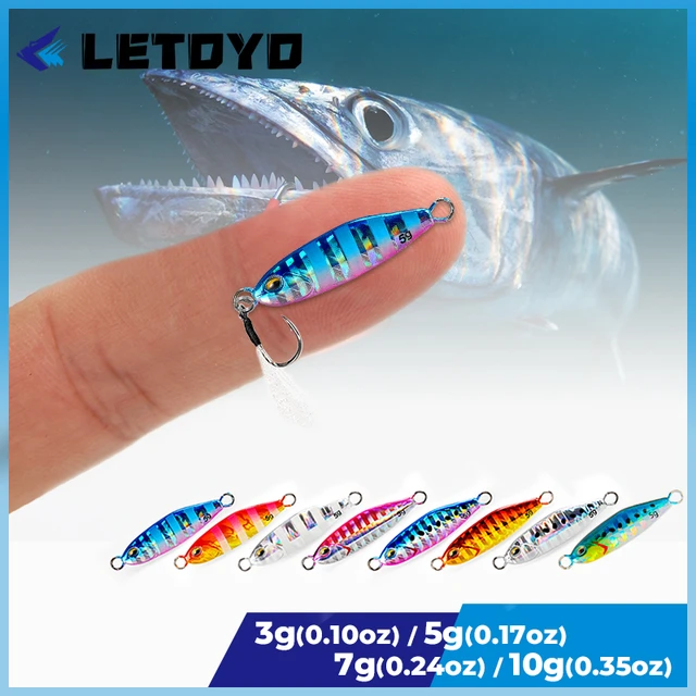 LETOYO Micro Metal Jig 3g 5g 7g 10g Rockfishing Sea Fishing Jigs Shore  Trout Spoon Cast