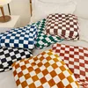 Retro Checkerboard Plaid Flannel Blanket Super Soft Warm Throw Blanket Office Sofa Cover Bedspread Gift Blankets 1
