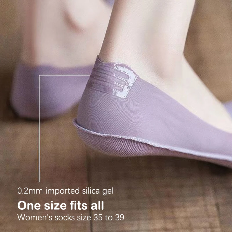 Breathable non-slip ice thin socks Summer seamless ladies invisible boat socks Japanese style women kawaii cute ladies invisible socks