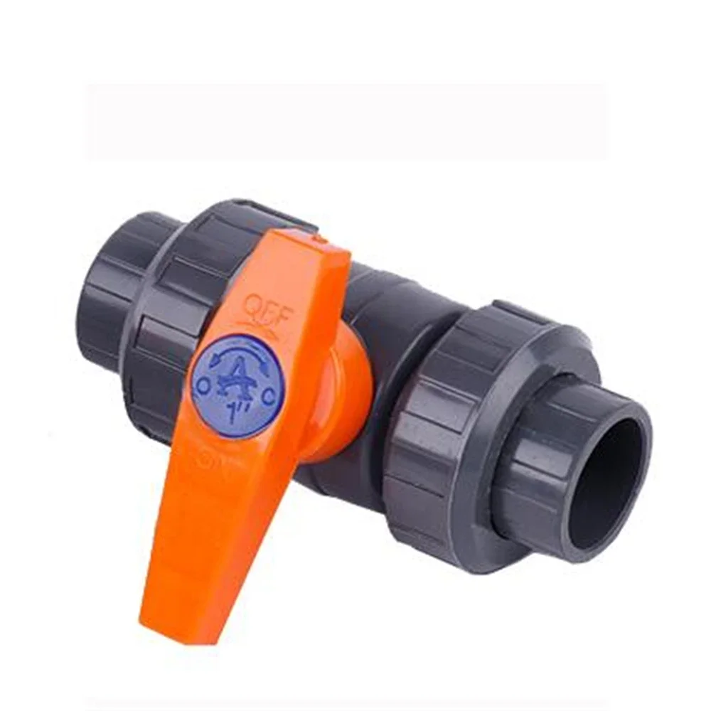 PVC Double-acting Water Supply Ball Valve Plastic Viscose Valve 4 Points 6 Points 1 Inch Double By Making The Ball 40 50 6