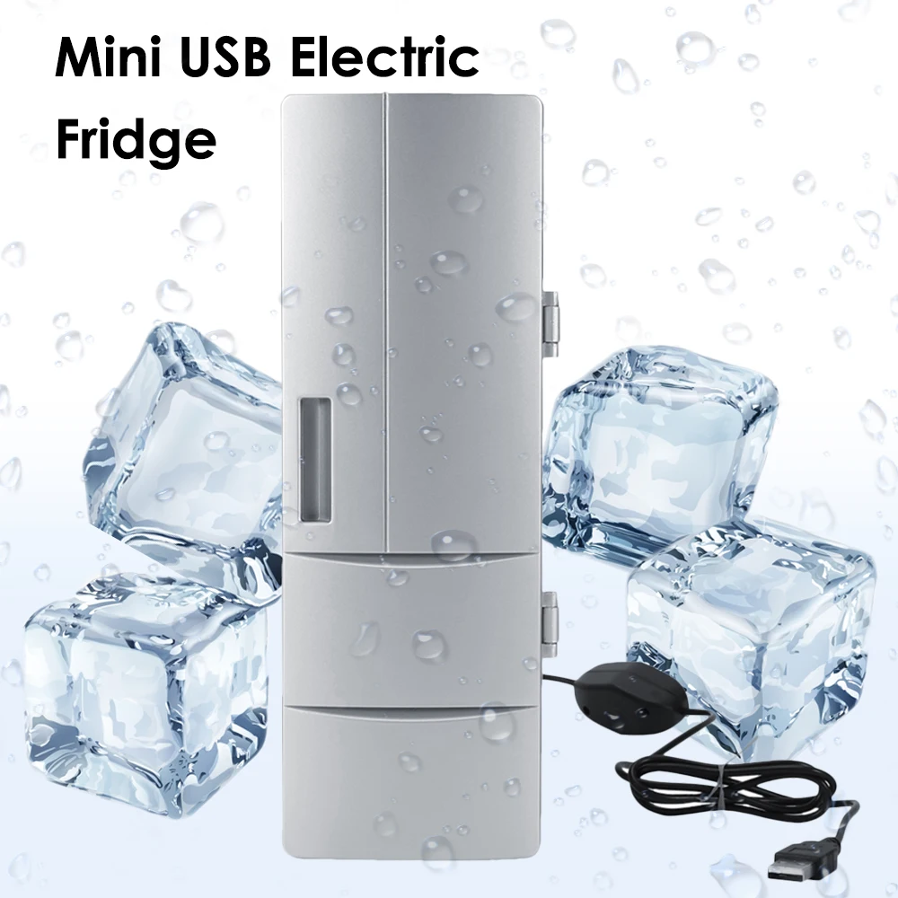 Portable Mini Car Beverage Cooling Fridge Multi-functional Cooler and Warmer Electric Mini USB Refrigerator Fridge Cooler