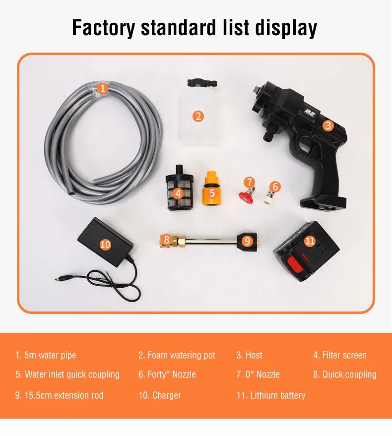 Hot Selling Car Washing Pump High Pressure Wireless Washer Cleaner