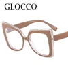 Fashion Red Square Reading Glasses Women Men Luxury Brand Designer Big Frame Anti Blue Light Glasses Presbyopia Eyeglasses +2 +3 4