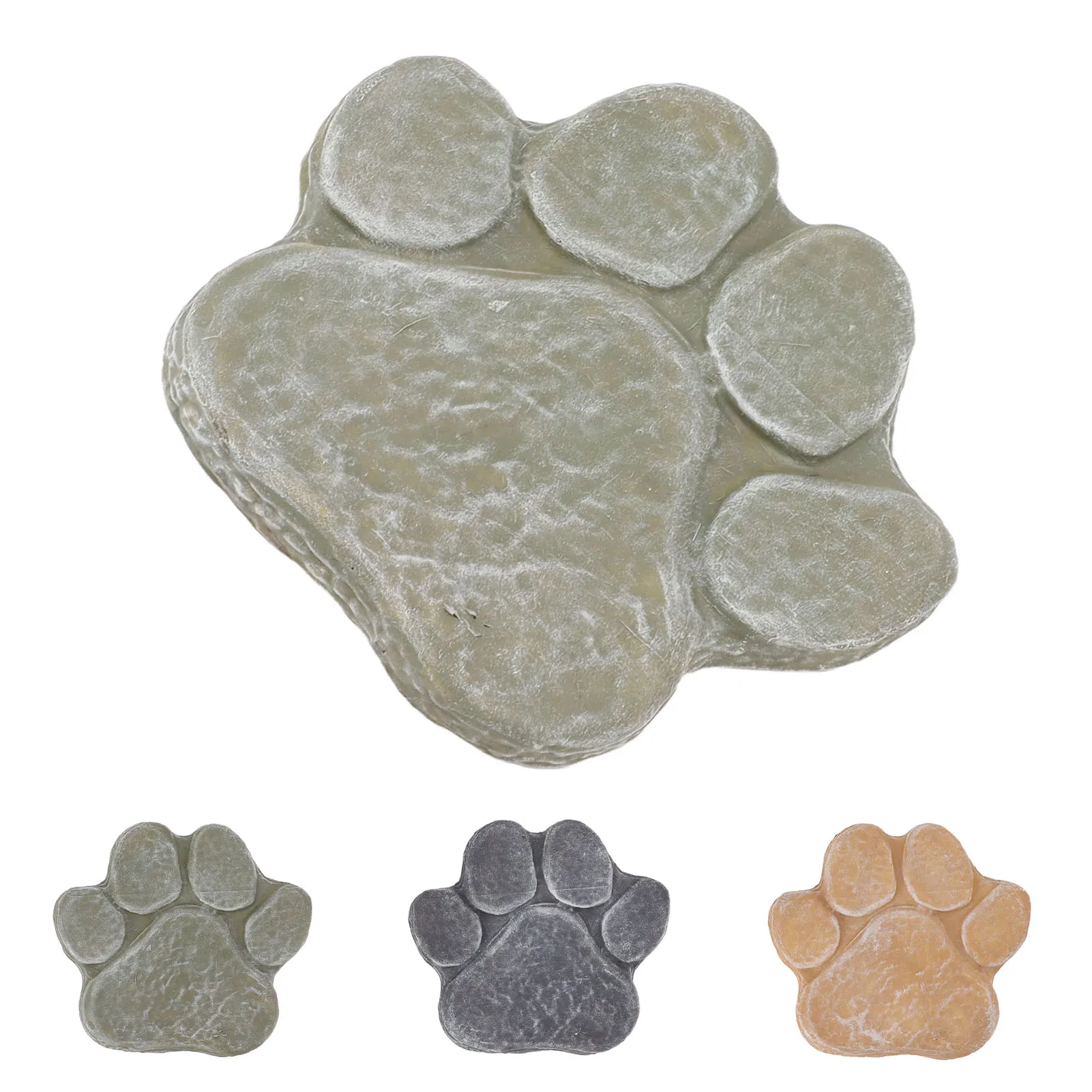 Dog Pawprint Memorial Stone DIY Lettering Dog Grave Marker Pet Monument for Outdoor Lawn Patio Pet Monument Memorial Stone