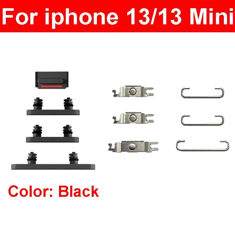 Pack Boutons Latéraux Power, Volume Et Mute Pour IPhone 15 Pro / 15 Pro Max - Bleu Titanium - Neuf