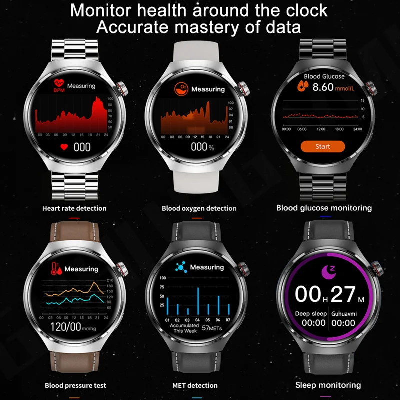 Huawei-Montre connectée Watch 4 Pro pour homme, écran HD 360x360, appel BT, NDavid, étanche IP68, fréquence cardiaque, glycémie, nouveau, 2023