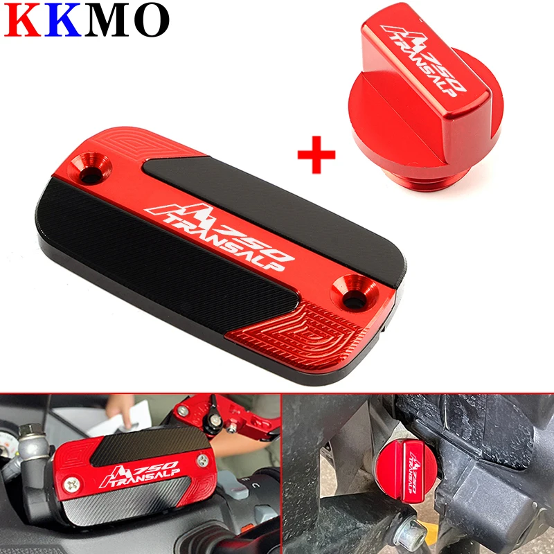 

TRANSALP750 Accessorie Motorcycle CNC Brake Fluid Cap Master Cylinder Reservoir Cover For HONDA XL750 XL 750 TRANSALP 750 2023+