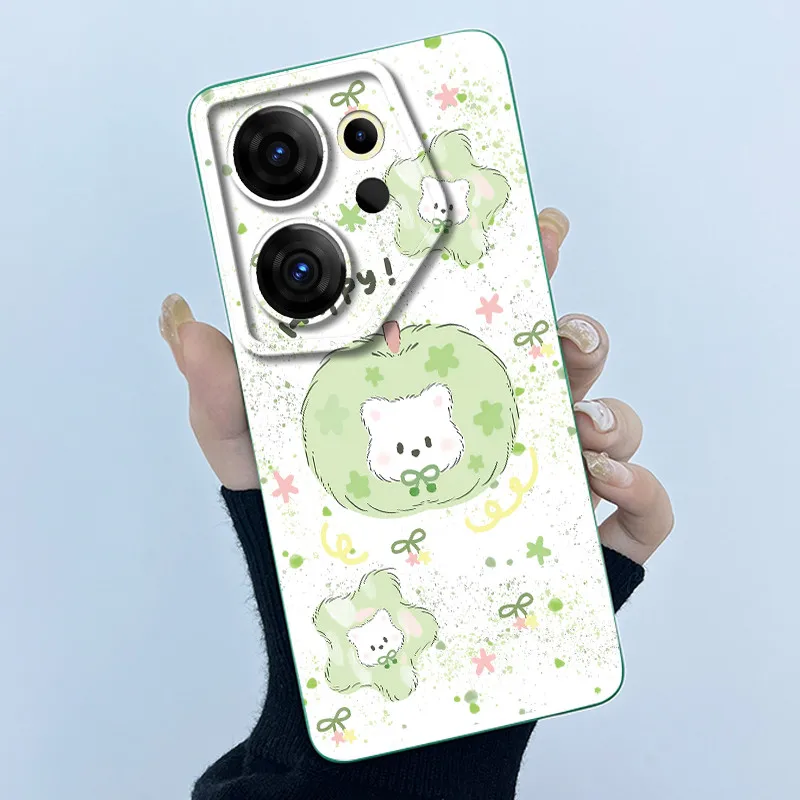 Cute Panda & Cats Silicone Soft Back Cover - Slim Anti-Scratch Protective Case
